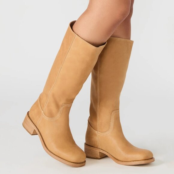 RIGGS BANANA LEATHER WIDE CALF